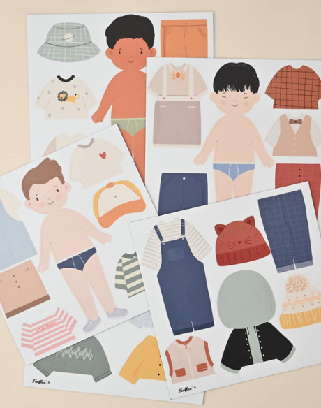 *Forpöntun* Seglasett - Dress-up silhouettes Boys - Hrafnagull