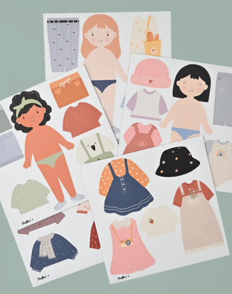 *Forpöntun* Seglasett - Dress-up silhouettes Girls - Hrafnagull