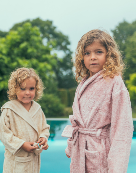 Baðsloppur úr bambus (4-6 ára) - Hrafnagull