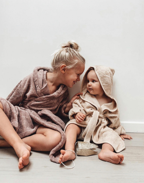 Baðsloppur úr bambus (8-10 ára) - Hrafnagull